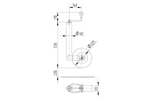 TK60 KNOTT TK60 опорне колесо 250 кг 60 мм 530-760 мм
