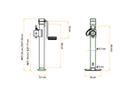Розсувна опора з адаптером UNITRAILER TJ5002+TJ5002A для плоского причепа 1300 кг 560-940 мм